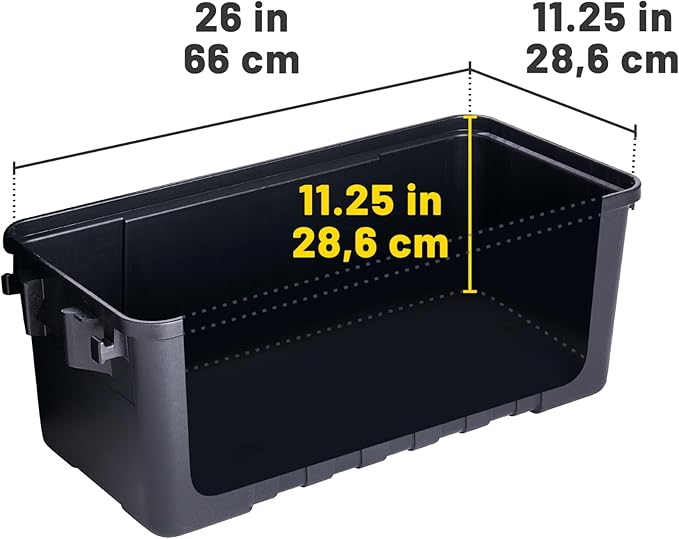 Plano Storage Trunk, Black, Medium, Lockable Storage Box, Airline Approved Sportsman Trunk, Hunting Gear and Ammunition Bin, Heavy-Duty Containers for Camping, 68-Quart