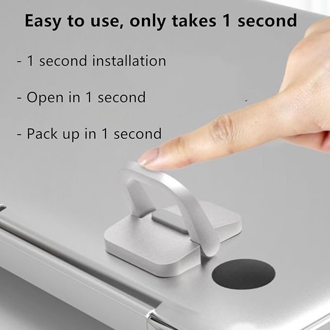 2 Pcs Laptops Stand, Portable Computer Keyboards Stand for Desk, Self-Adhesive Invisible Laptops Feet Foldable Laptops Stand for 10-15.6??Laptops, Black