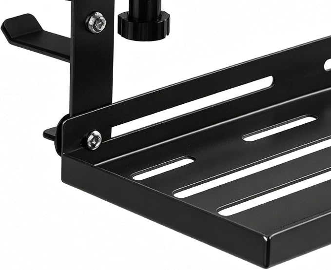 Cable Management Tray | Metal No Drill Clamp Mount 15.63 Inch - Under Desk Cord Management,for Bedroom Home Apartment Dormitory Office Internet Cafe