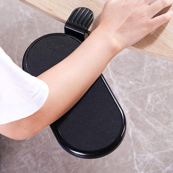 Ergonomic, Adjustable Computer Desk Extender Arm Wrist Rest Support Mouse Pad Desk Computer Armrest Wrist Rest (Black)