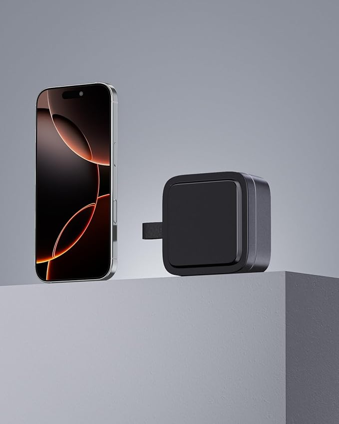 3 in 1 Wireless Charging Station for Apple Devices, Magnetic Foldable Travel Fast Charger Stand Compatible with MagSafe for iPhone Air/17/16/15/14/13/12 Series, Apple Watch & AirPods Pro/4/3/2-Black