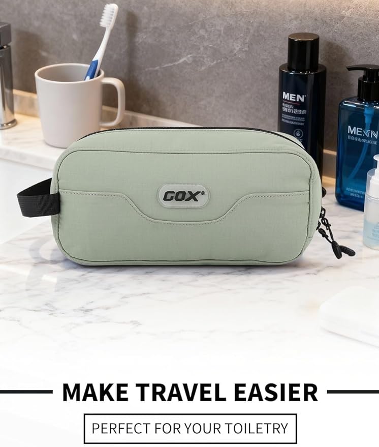 GOX Travel Toiletry Bag Dopp Kit Case for Men Multifunction Packing Organizer Pouch (Mint Green)