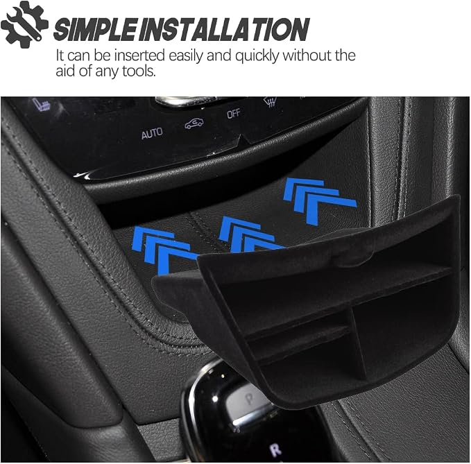 for Cadillac XT5 XT6 accessories Central Console Storage Box Compatible with 2023 2022 2021 2020 2019 2018 2017 2016/ 2023-2020 Insert Flocked Storage Organizer Interior Accessories