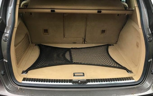 Trunk Organizer Cargo Net for Porsche Cayenne 2011-2026 – Floor Style Cargo Net for SUV – Premium Mesh Elastic Car Trunk Organizer Vehicle Carrier Storage – Compatible with Cayenne