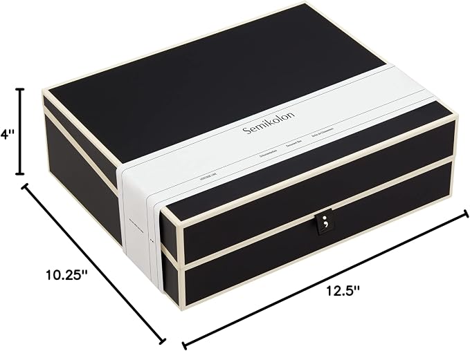 Semikolon - Document Storage Box for A4 Sized Documents, Black