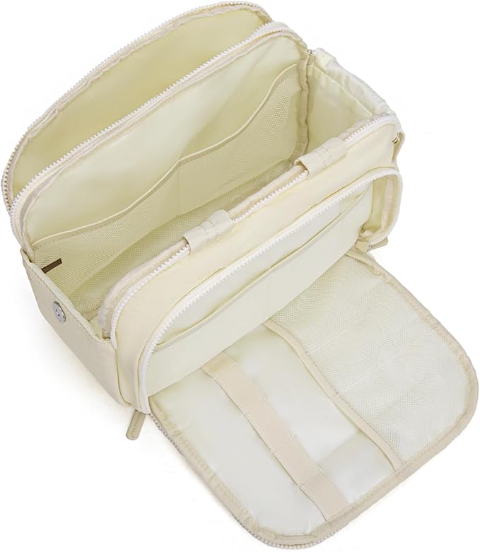 Montana West Travel Toiletry Bag for Women, Large Capacity Makeup Organizer, Lightweight Puffy Cosmetic Bag with Waterproof Lining, Front & Back Zipper Pockets, Travel Essentials Bag