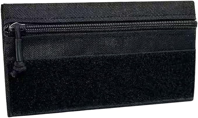 Tactical Admin Zipper Pouch with Hook and Loop, Carry On Bag Insert EDC Organizer Utility Storage Pocket Wallet for Snack Backpack Accessories Chest Ring