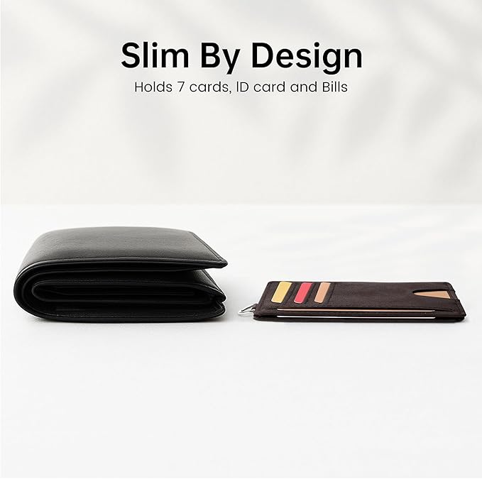 Mayski Slim Wallet, Credit Card Holder for Women, Minimalist Front Pocket RFID Blocking Card Cases, Small Wallet Women Men(CH Coffee)