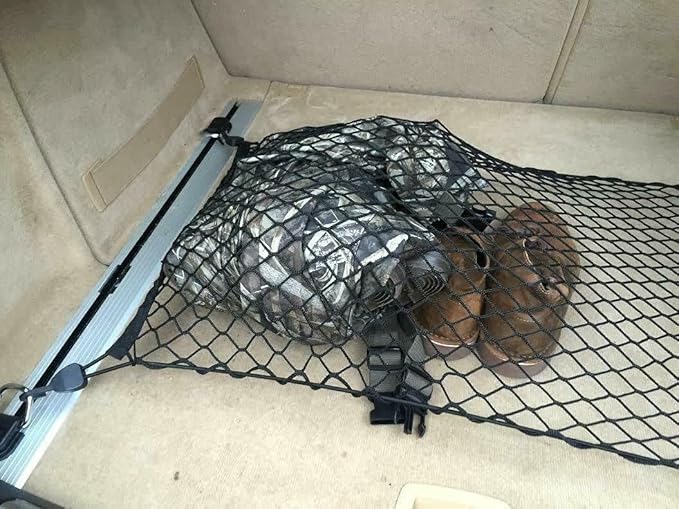 Rear Trunk Organizer Cargo Net for BMW X6 2008-2023 - Floor Style Cargo Net for SUV - Premium Mesh Elastic Car Trunk Organizer Vehicle Carrier Storage - Compatible with BMW X6