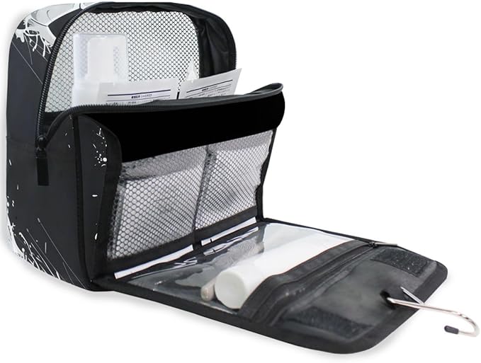 Hanging Travel Toiletry Bag Kit Boys Makeup Case Cosmetics Organizer for Men Women (Soccer Ball)