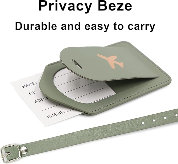 Melsbrinna Rfid Passport Holder for Travel women/Men Set Travel Suitcase Tag, Cute Passport Wallet Rfid Blocking Card Slots, Rfid Passport Cover/CaseTravel Wallet (Green)