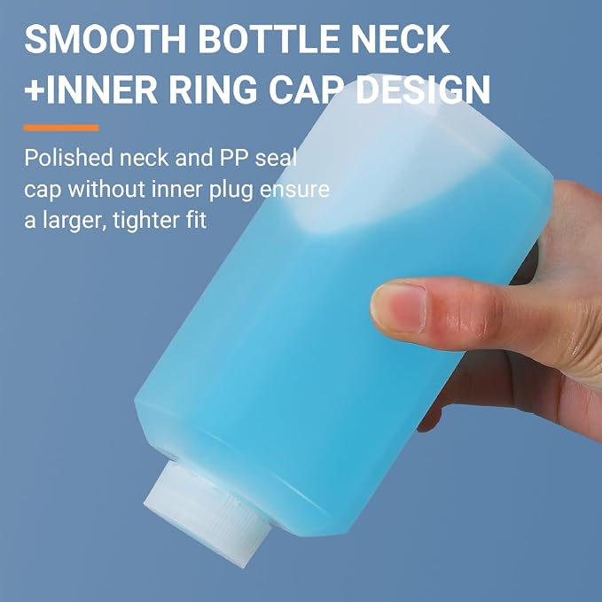 4oz/120ml Leak Proof Plastic Bottles with Caps for Liquids Sample, Reusable Small Bottles Containers for Travel, Camping and Hiking (Translucent, 10 Pcs)