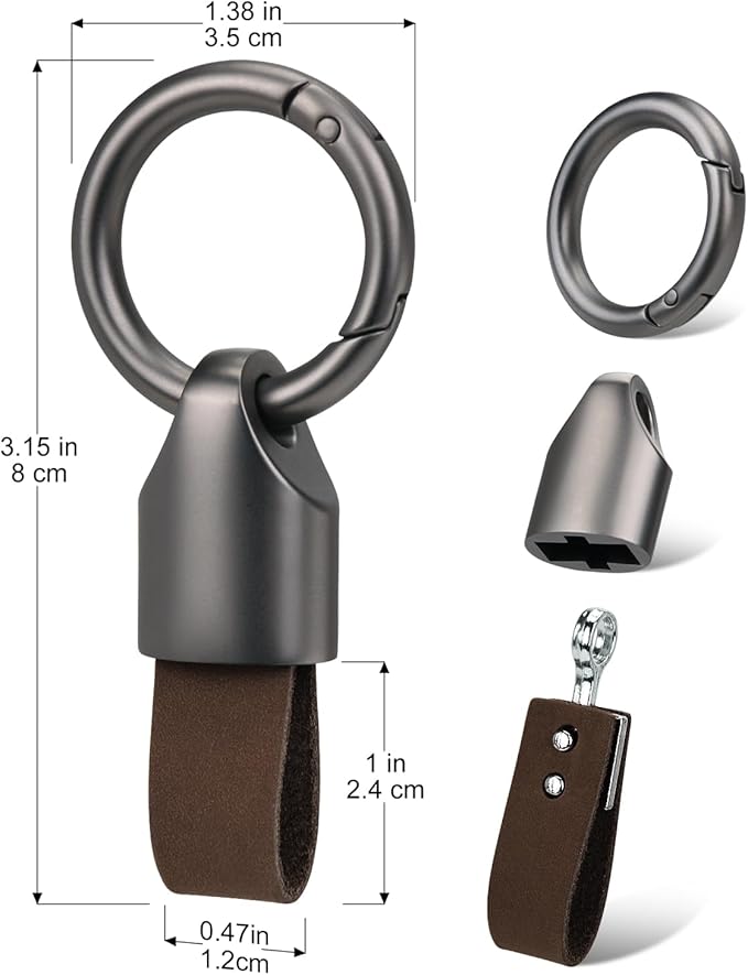 Car Key Chain Ring Clip, Small Key Fob Accessory with Keyrings Zinc Alloy Buckle