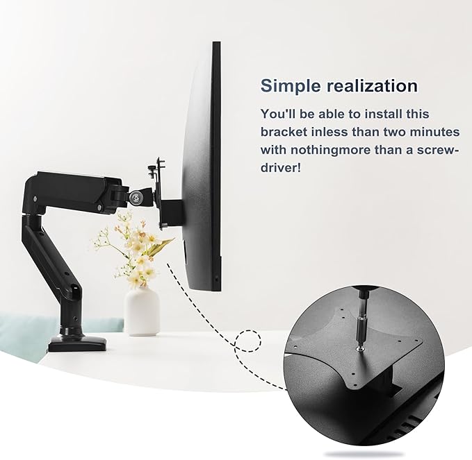 Monitor Arm/Mount VESA Bracket Adapter Compatible with HP All-in-One PC (ProOne 440 G9, 24-f0006ng) 100 * 100mm 75 * 75mm Black