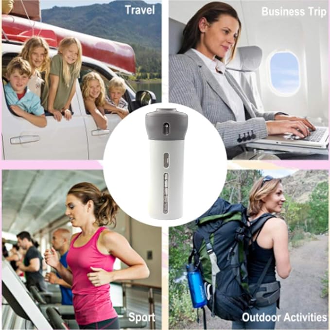 2 Pack 4 in 1 Travel Dispenser, CHIVENIDO Lotion Shampoo Gel Travel Dispenser Bottle Sets Shower Bottles Refillable Travel Bottles for Makeup Travel Supplies (Pink, Gray)