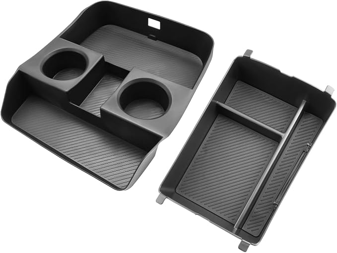 SHAOHAO 2Pcs for 2026 Hyundai Palisade Center Console Organizer & Lower Organizer Tray for 2026 Hyundai Palisade Calligraphy Accessories Console Tray Armrest Storage Box Easy Removal (Only for 7-Seat)