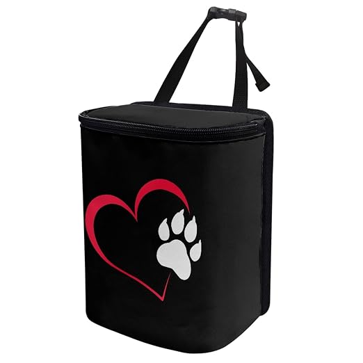 Cute Love Paw Car Trash Can with Lid Car Garbage Can Car Waste Basket, Leak-Proof Car Trash Bin, Car Trash Hanging Car Accessories Interior Car Organizer Bag