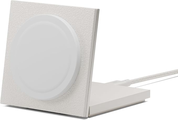 Native Union Rise Magnetic Wireless Charger – Qi2 Certified & MagSafe Compatible – Foldable Charging Pad & Stand for iPhone Air, 17 & Other Qi-Compatible Devices – Up to 15W Fast-Charging (Sandstone)