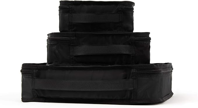 Travelpro Essentials-Packing Cubes, Black, 3-Pack (S/M/L)