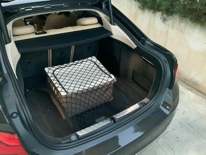 Trunk Organizer Cargo Net for BMW 4-Series 2014-2025 – Floor Style Cargo Net for Hatchback Coupe – Premium Mesh Car Trunk Organizer Vehicle Carrier Storage–Compatible with BMW 4-Series