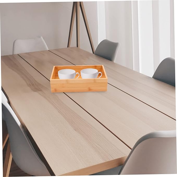 Healifty Natural Desktop Storage Box Organizer for Home Office Wood Container for Desktop Finishing and Item Arrangement Khaki Compact Storage Crate