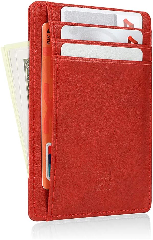 GH GOLD HORSE Slim RFID Blocking Card Holder Minimalist Leather Front Pocket Wallet for Women | Slim
