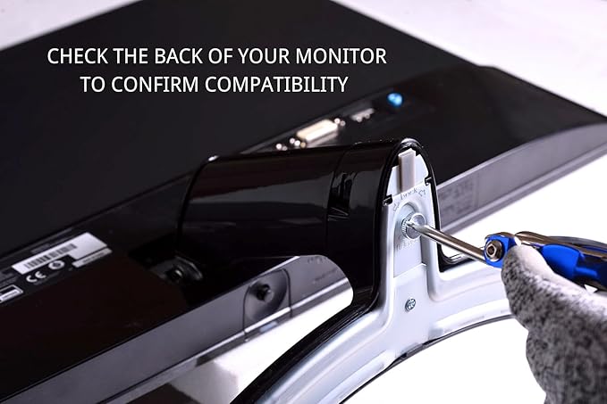 Gladiator Joe Monitor Arm/Mount VESA Bracket Adapter Compatible with LG 24MP58VQ, 24MP58VQ-P, 24MP59G, 24MP59G-P, 24MP60VQ, 27MP58VQ, 27MP58VQ-P | Laser Cut | 100% Made in North America