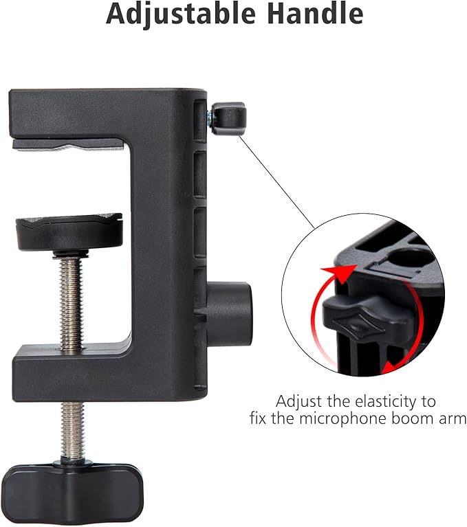 Metal Desk Clamp For Microphone Suspension Boom Scissor Arm Stand Holder with Adjustable Screw by SUNMON