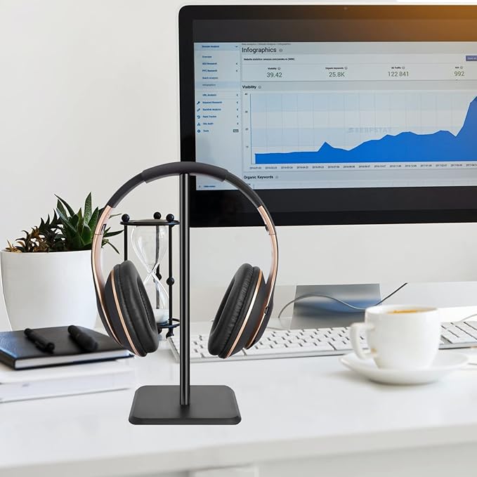 Headphone Stand Gaming Setup Accessories Headset Display Holder Headphone Holder Stand Headset Hanger Rack Metal Headset Stand Gaming Headset Stand Metal Stand Desk Earphone Z6 Abs