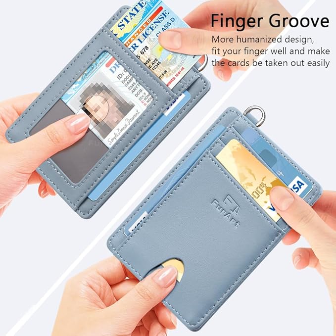 FurArt Slim Minimalist Wallet, Front Pocket Wallets, RFID Blocking, Credit Card Holder for Men