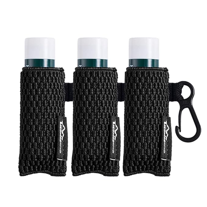 WK IEASON Lip Balm Sleeves Holder Keychain 3pcs Clip on Chapstick Keychain Holder Pouch Tight-Knit Elastic Lipstick Key Chain Holder (Black)