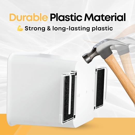 Car Trash Can with Stability Wings – Leakproof Portable Garbage Bin for Fabric & Rubber Mats – Compact Durable Plastic Auto Organizer for Cars, SUVs, Trucks (White, Small)