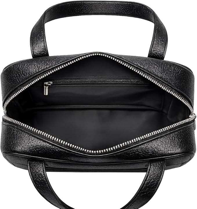 Premium Clear Toiletry Bag, TSA Approved Waterproof Organizer | Rigid structure, clear visibility, 3-compartment organization, sleek black finish