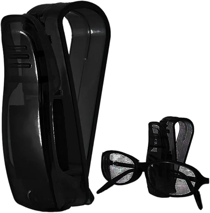 Car Glasses Case Car Sun Visor Glasses Box Sunglasses Clip Card Ticket Holder Stand Fastener Pen Case Glasses(B)