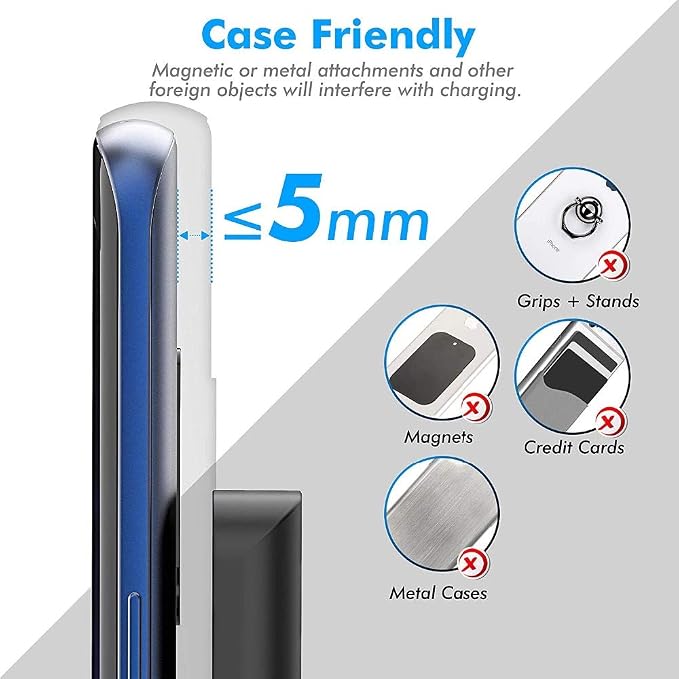 20W Fast Wireless Charger,Wireless Charging Stand Compatible with iPhone 17,17 Pro,16,15,14,13,12,11 Series/X,Phone Charger for Galaxy S25/S24/S23/Note,Pixel/LG (No Plug)