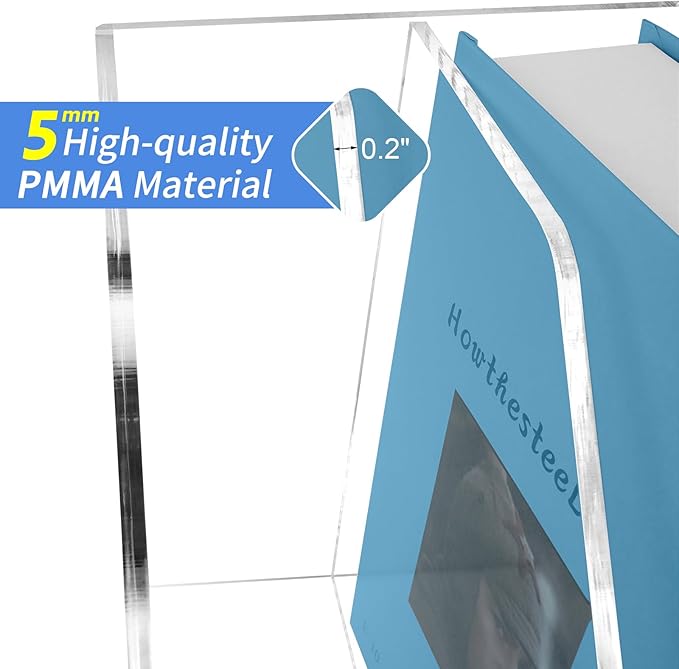 Acrylic Paper Tray Stackable Letter Organizers, Clear Paper Tray Desk Organizer, 3-Tier, Desk A4 File Holder for Office Document Desktop File Tray-2pack