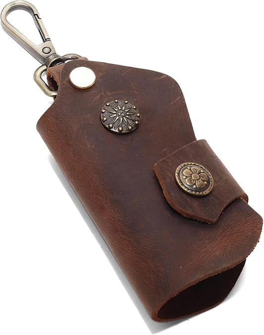 Handmade Leather Key Chain Holder, Leather key case for key storage Car Key Holder Home Door Key Bag