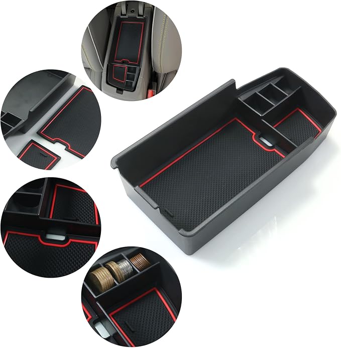 YEE PIN 2024 Bolt EUV Tray Bolt EV Center Console Tray 2023 Bolt EUV Center Console Organizer Bolt EV 2022 2023 2024 Bolt EV Accessories (Red)