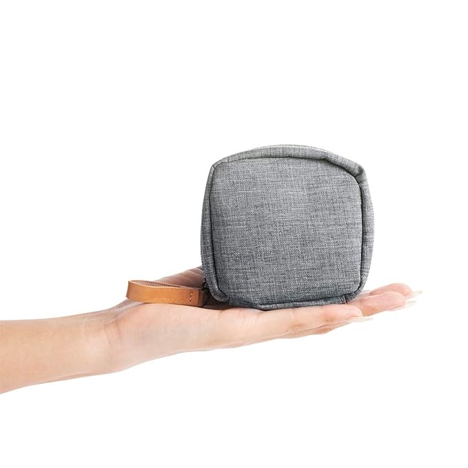 Hekyip Mini Cosmetic Bag, Travel Makeup Pouch, Portable Waterproof Cosmetic Pouch for Girls Women, Mini (Mini Gray)