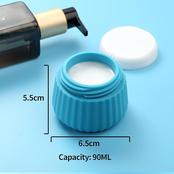 Mrsdry Travel Bottles for Toiletries 8 Pack, TSA Approved 3 oz Travel Containers with Clear Bag, Leak Proof Silicone Squeezable Essentials Jars