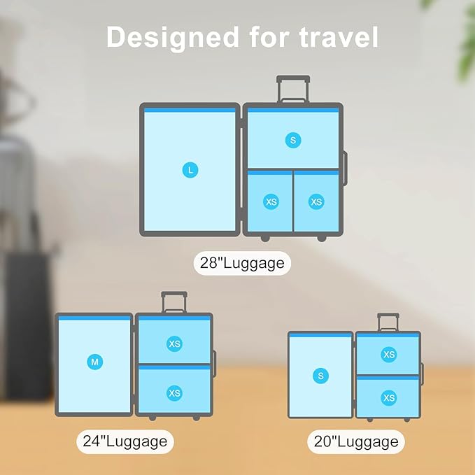 UPGOGO Combo 12 Pack Travel Vacuum Bags with Portable Electric Pump, Space Saver Vacuum Storage Bags for Clothing and Luggage, Travel Essentials