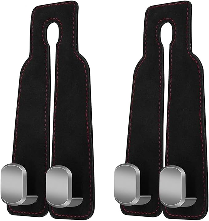 2 Pack Car Back Seat Headrest Hook for Car Handbag Clothes Coats Grocery Bags Car Interior Accessories