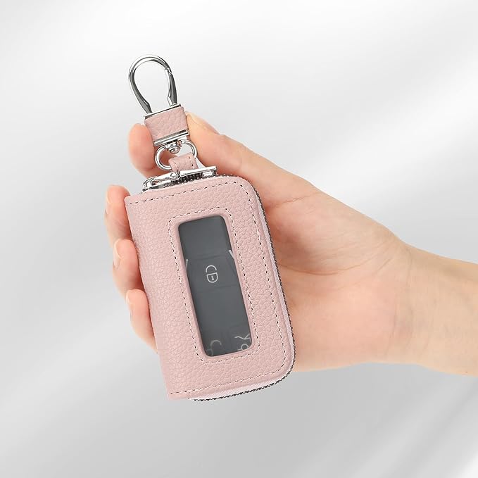 SENDEFN Universal Car Key Fob Case Leather Smart Remote Keychain Protector Holder