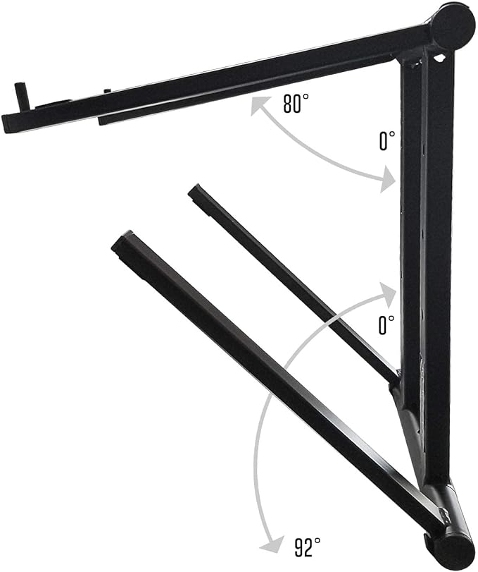 AXA AXCESSABLES DJ Laptop Stand with Travel Bag | Portable Foldable Aluminum Laptop Stand for Laptops up to 15 inches and 20lbs | No Assembly Required, Includes Carrying Bag