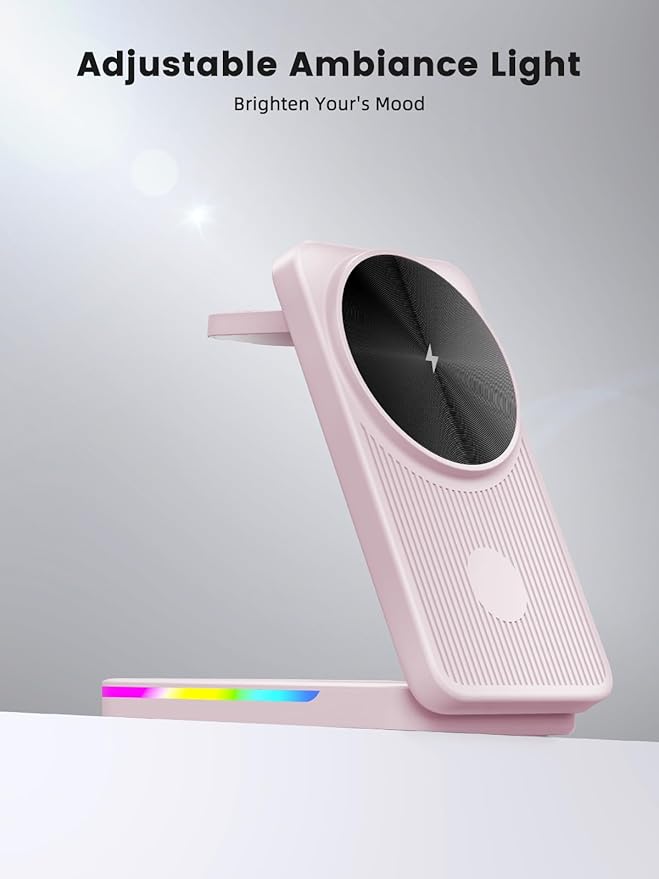 Magnetic Wireless Charger for Samsung Galaxy S26 Ultra, 3 in 1 Wireless Charging Station for Samsung Watch 8, Travel Foldable MagSafe Charger Stand for Android S25 Ultra/Z Fold/Z Flip 7, Buds 4 Pro