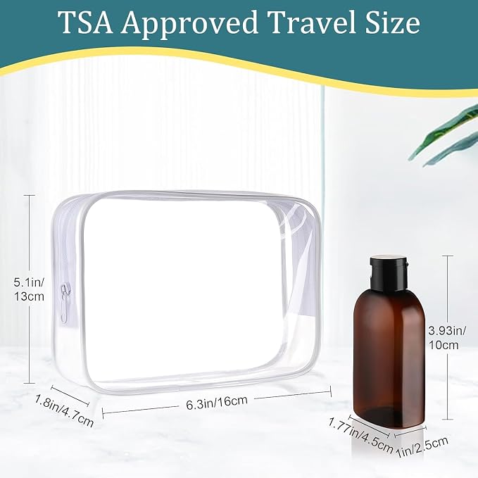 Cosywell Travel Bottles for Toiletries 5pcs 3.4oz TSA Approved Travel Shampoo Bottles Leak Proof Empty Lotion Containers with Flip Cap Small Plastic Squeeze Bottle(Brown)