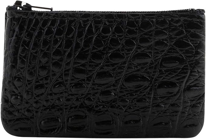 Genuine Leather Small Zipper Pouch Coin Purse for Women Change Holder for Men Size 4 x2.5 Made in U.S.A