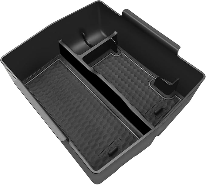 Muslogy Upgraded Center Console Organizer Compatible with 2025 Subaru Forester Middle Armrest Storage Box Insert Tray Cable Holder Interior Accessories Easy Removal (Gray) Won't Fit 2026