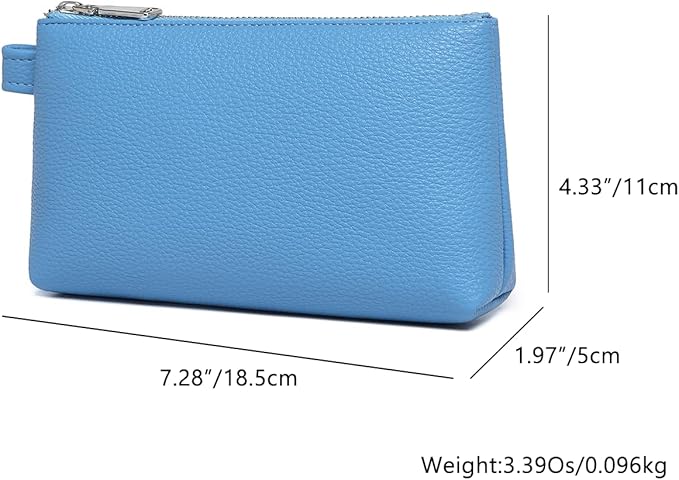 PU Leather Makeup Simple and Convenient Handbag Small Exquisite Storage Bag (PU/Gentian Blue)