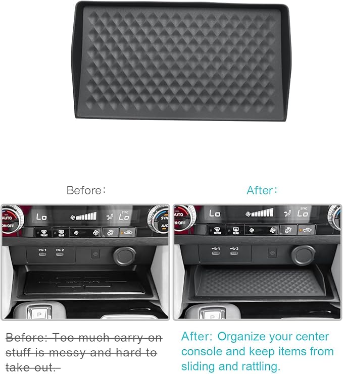 CDEFG for 2025 2026 Outlander Center Console Organizer for 2025 2026 Outlander Accessories Middle Console Storage Box Wireless Charging Cover